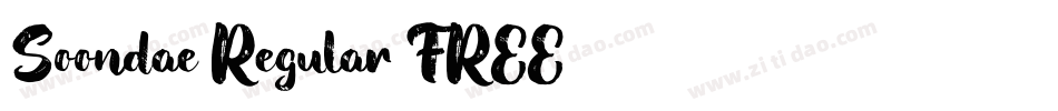 Soondae Regular FREE字体转换